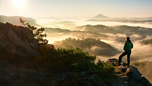 Photo d'un paysage montagneux