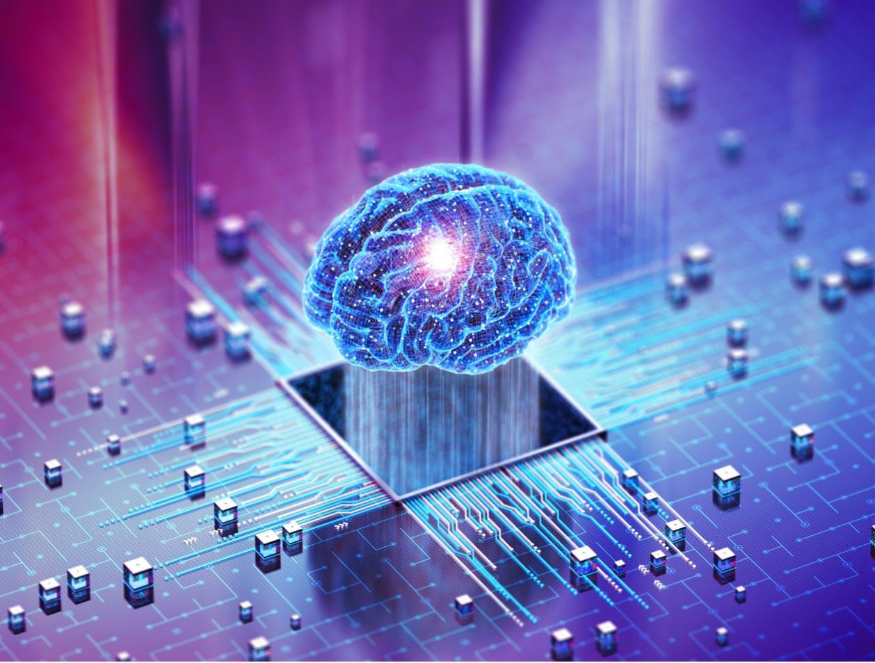image générée cerveau et intelligence artificielle